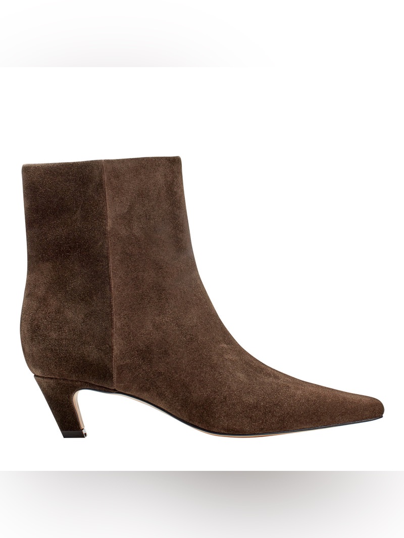 Marc Fisher Danai Kitten Heel Leather Ankle Bootie